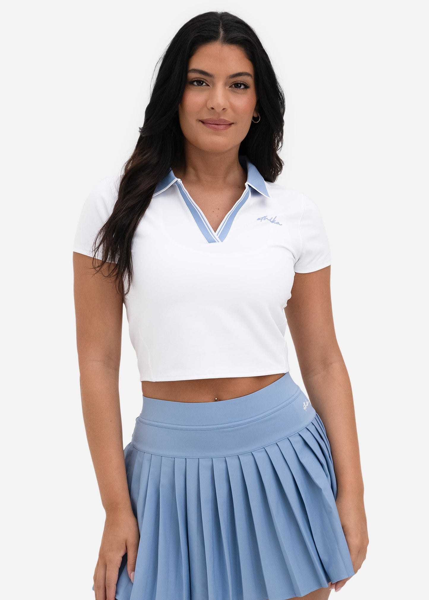 Cross Court Blue | Womens Polo Shirt