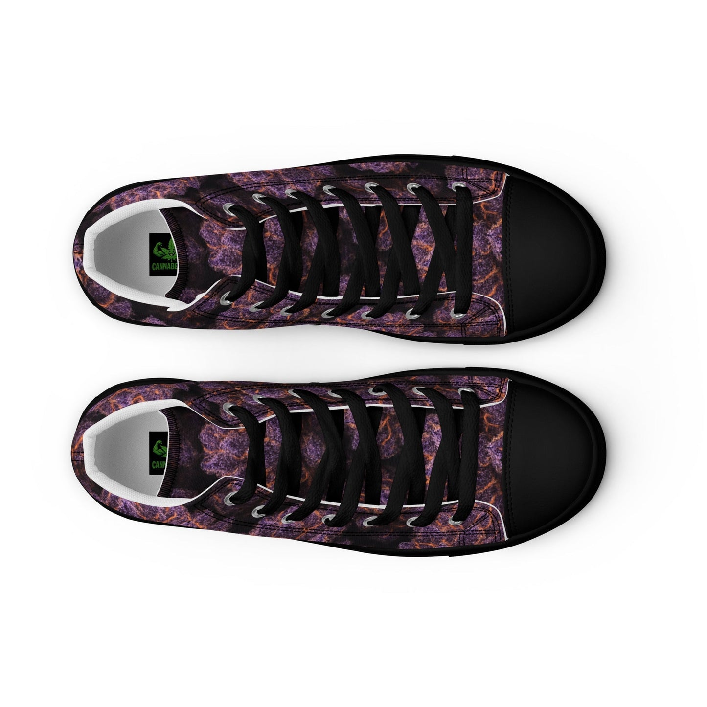 Everythings Purple Weed Men’s high top canvas shoes