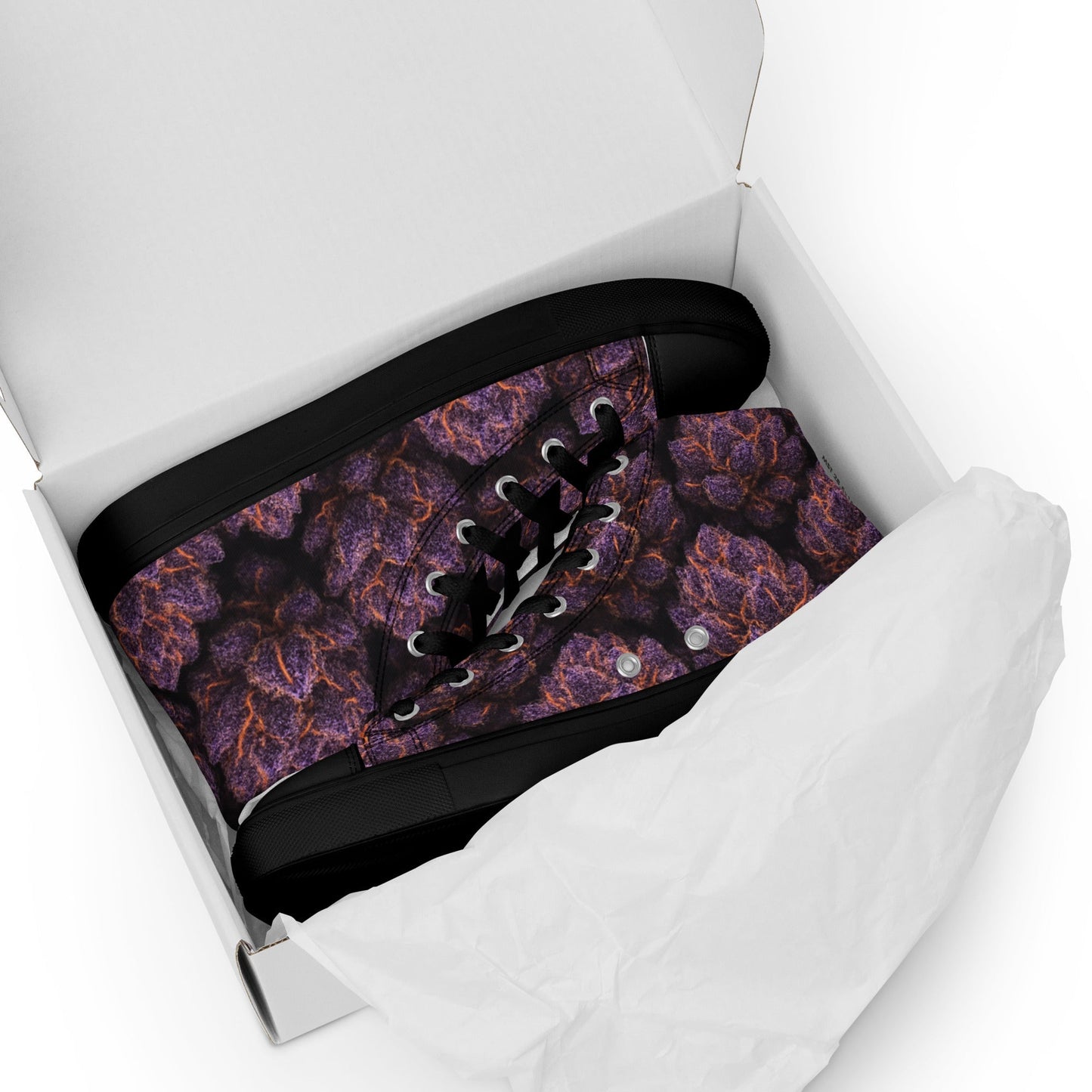 Everythings Purple Weed Men’s high top canvas shoes
