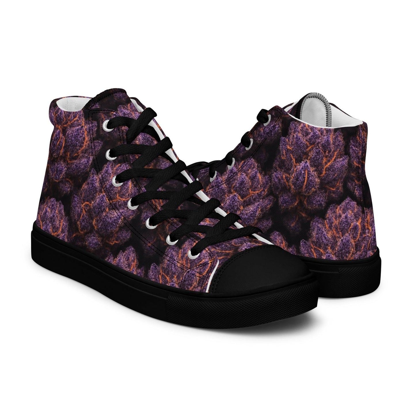 Everythings Purple Weed Men’s high top canvas shoes