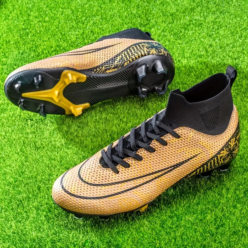 Women's Football Shoes AG Spiked Gold Shoes EU 34 US Women's 3.5