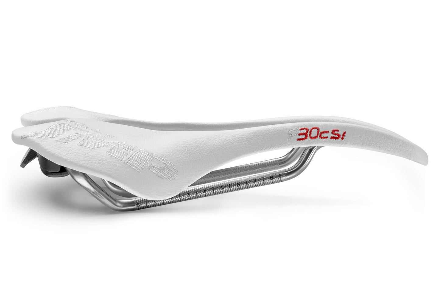 Selle SMP F30C s.i. Bicycle Saddle with Steel Rails (White)