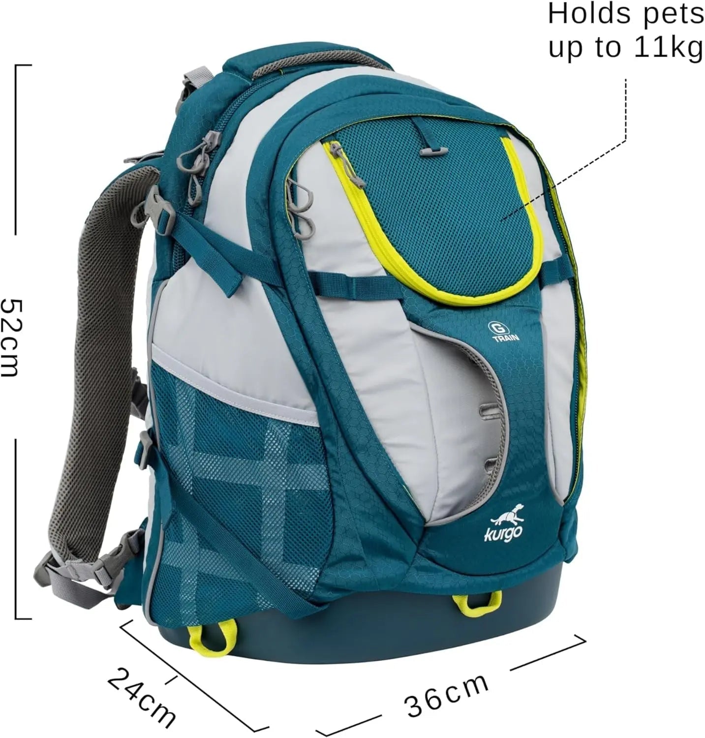 G-Train Dog Carrier Backpack - Comfortable Travel Bag for Pets up to 25 Lbs - Waterproof Bottom - Multi-Compartment Pack - Dog Hiking Gear - Rugged Adventure Backpack - Ink Blue