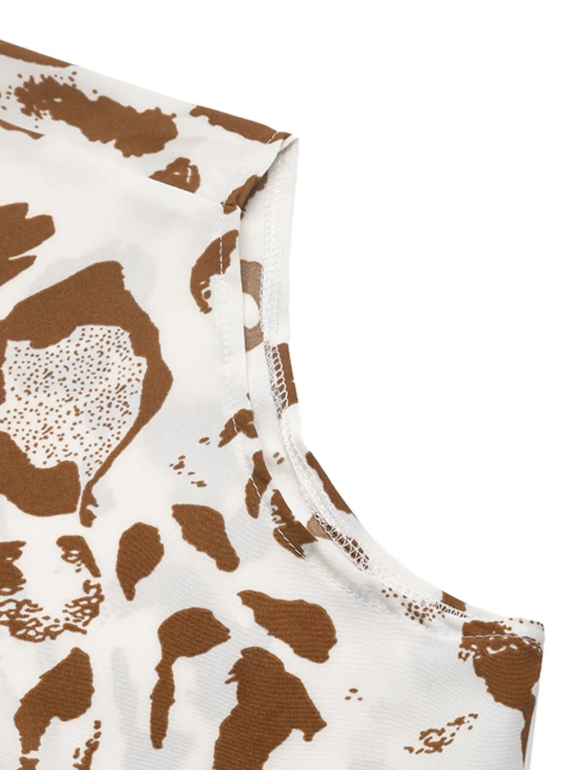 Leopard V-Neck Half Sleeve Blouse