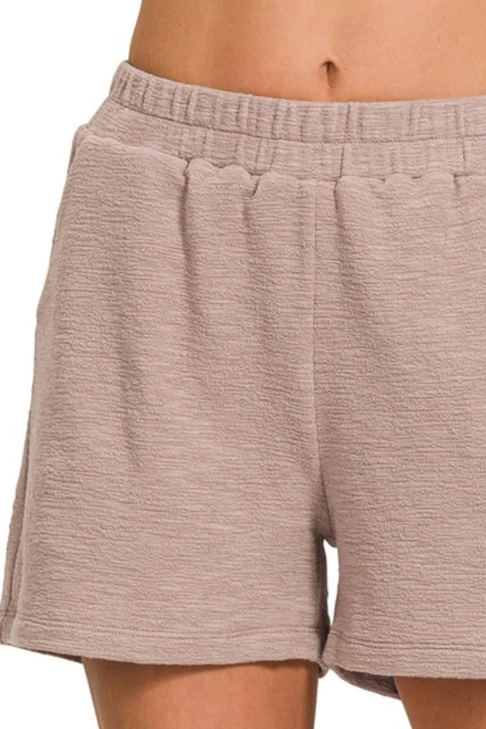 Zenana Cotton Slub Shorts