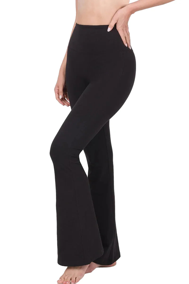 Garden Naked Wide Waistband Yoga Flare Pants
