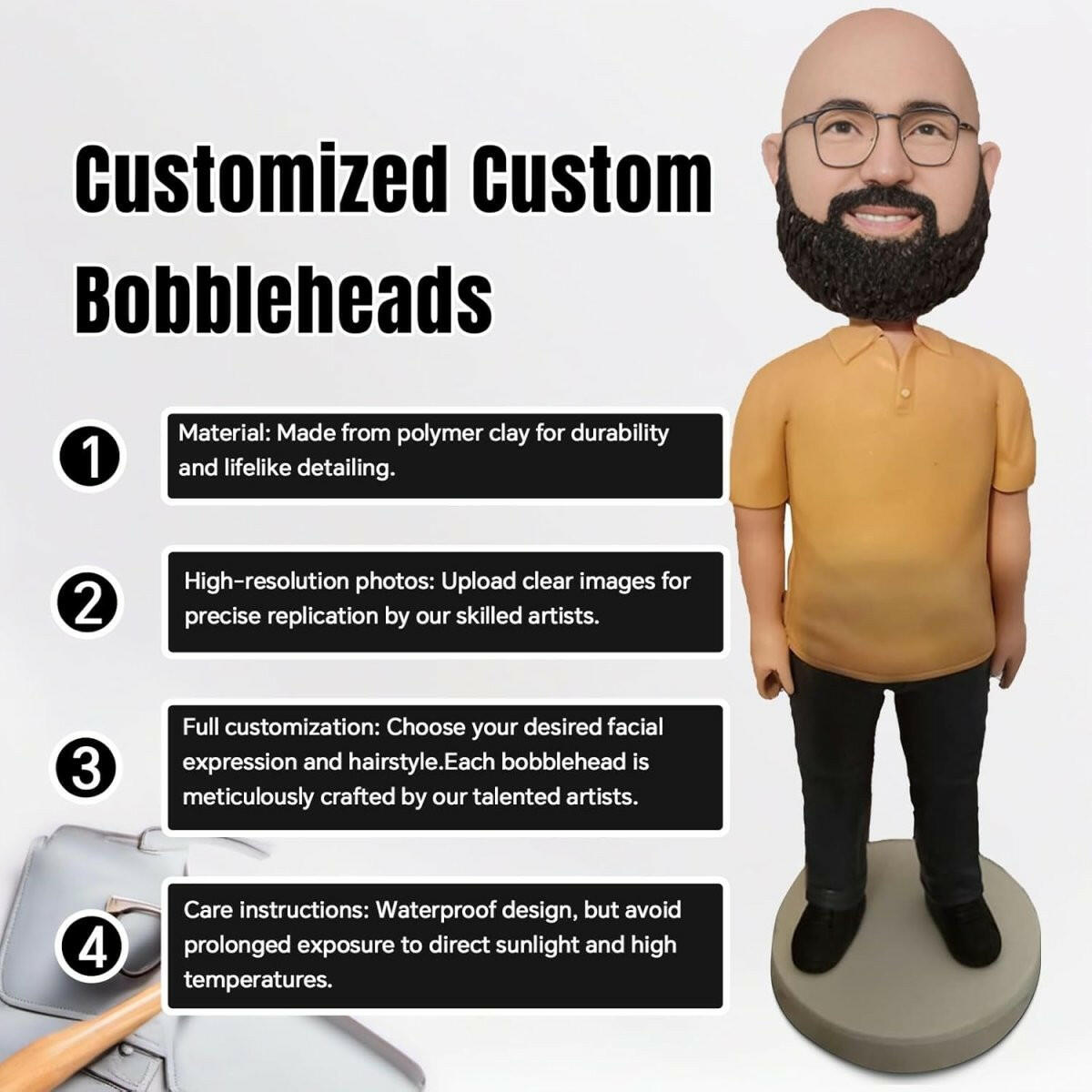 Personalized Bobbleheads Holding Vegetables