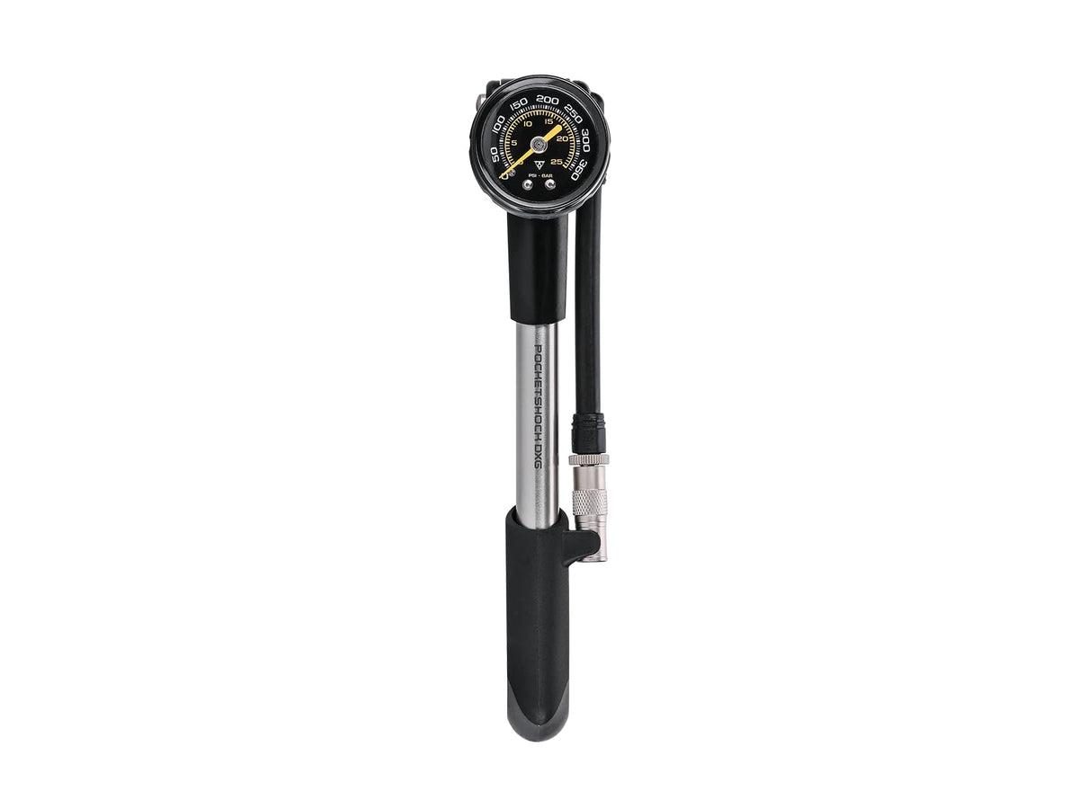 Topeak 360 PSI/24.8 Bar Pocket Shock DXG With Dial Gauge Black/Silver