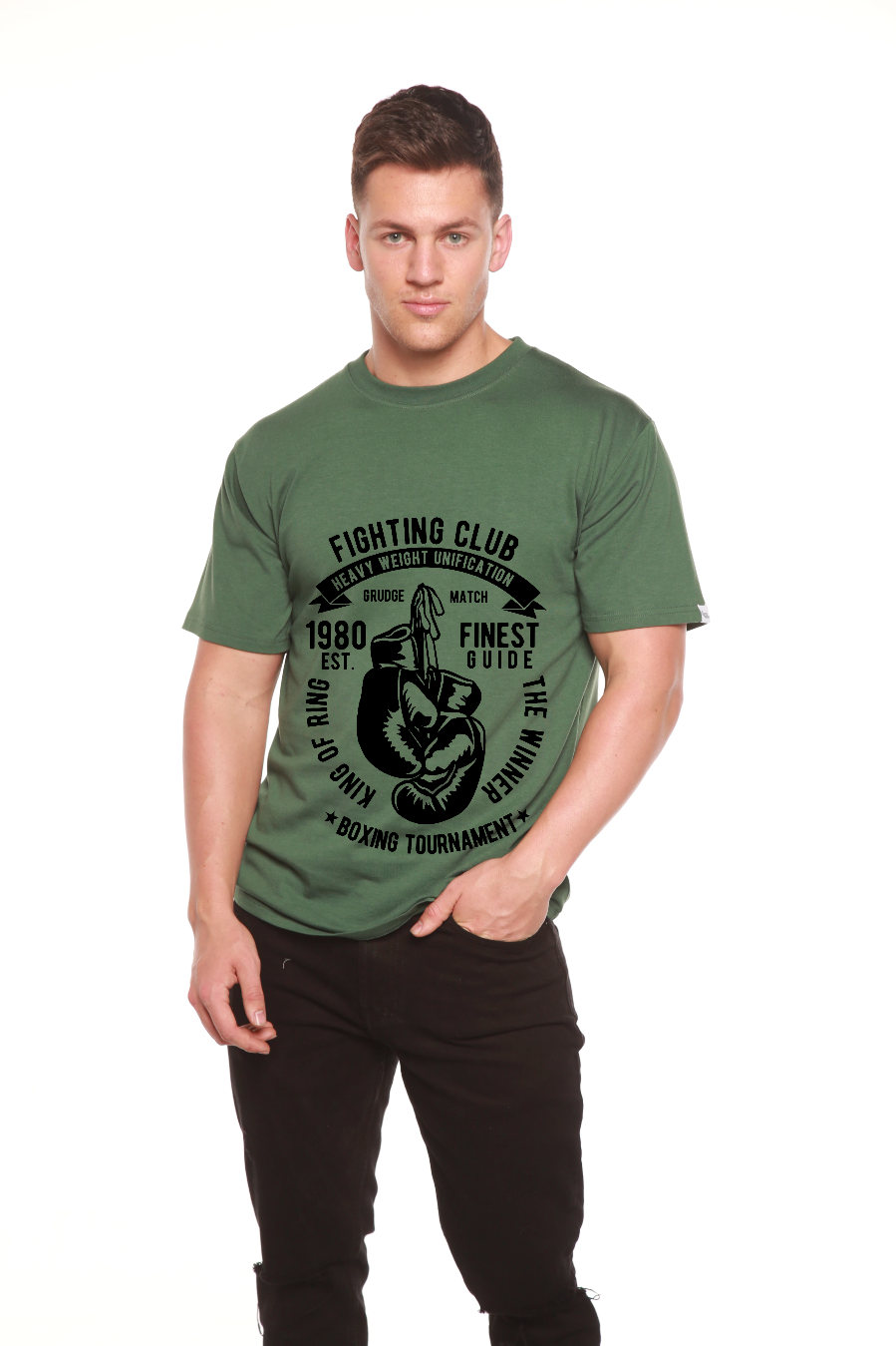Fighting Club Men's Bamboo Viscose/Organic Cotton Short Sleeve Graphic T-Shirt