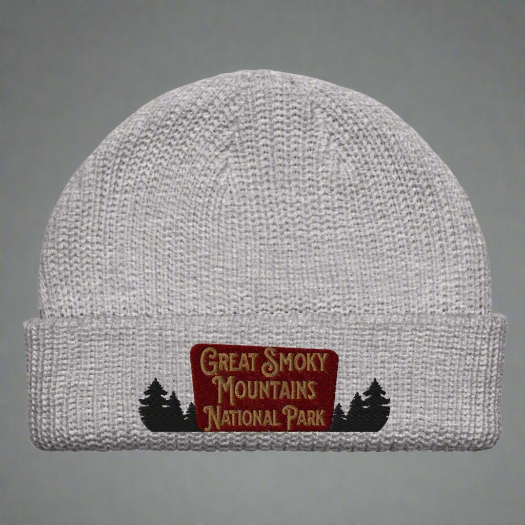 Great Smoky Mountains Embroidered National Park Sign Beanie
