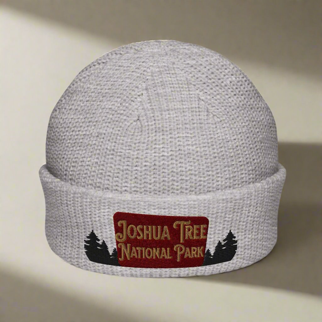 Joshua Tree National Park Sign Embroidered Beanie