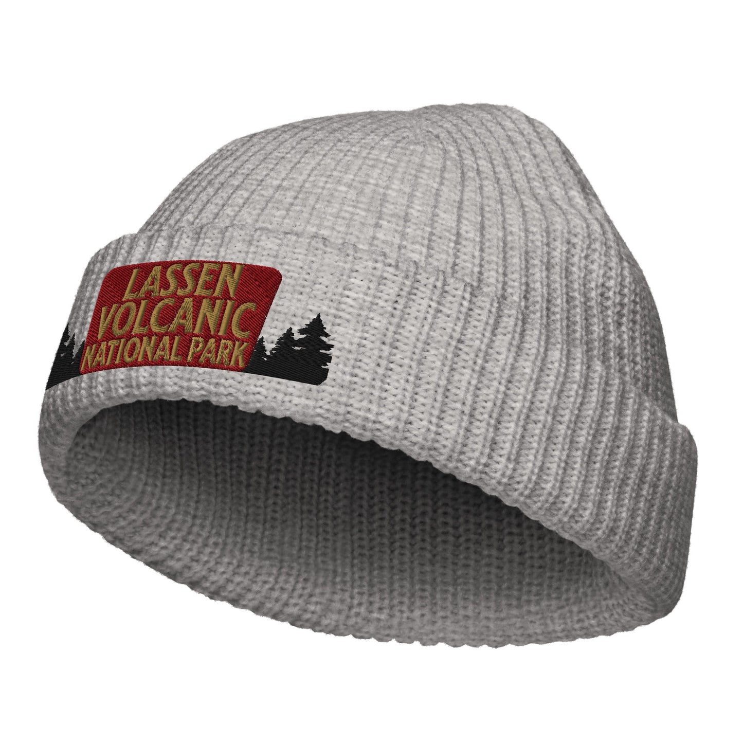 Lassen Volcanic National Park Sign Embroidered Beanie