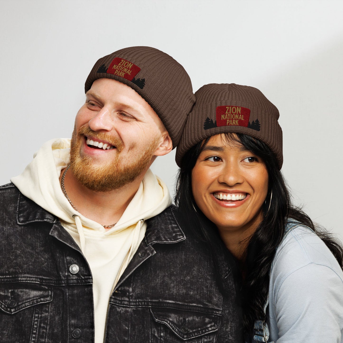 Zion National Park Sign Embroidered Beanie
