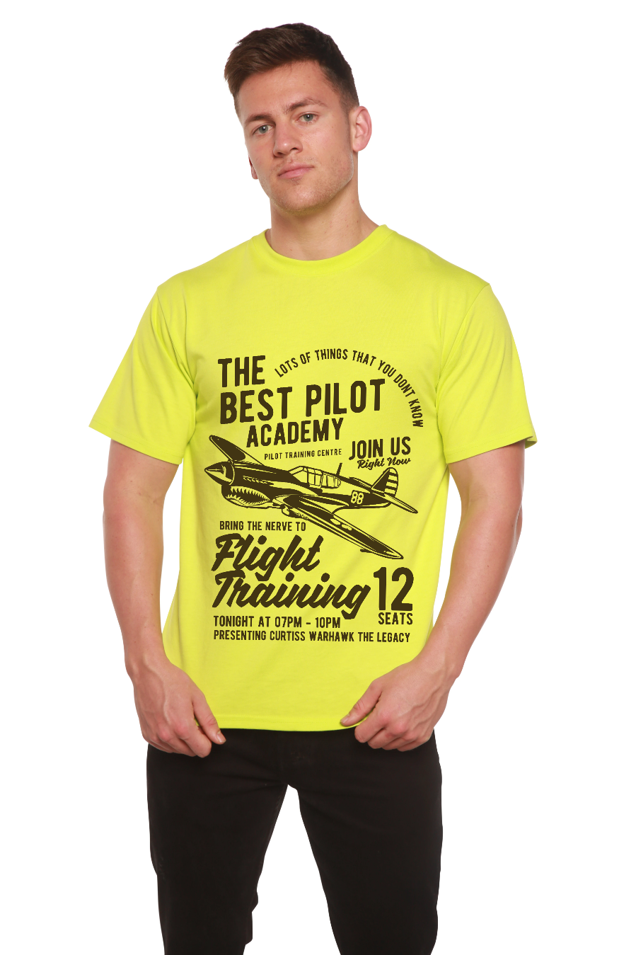 Flight Training Men's Bamboo Viscose/Organic Cotton Short Sleeve Graphic T-Shirt