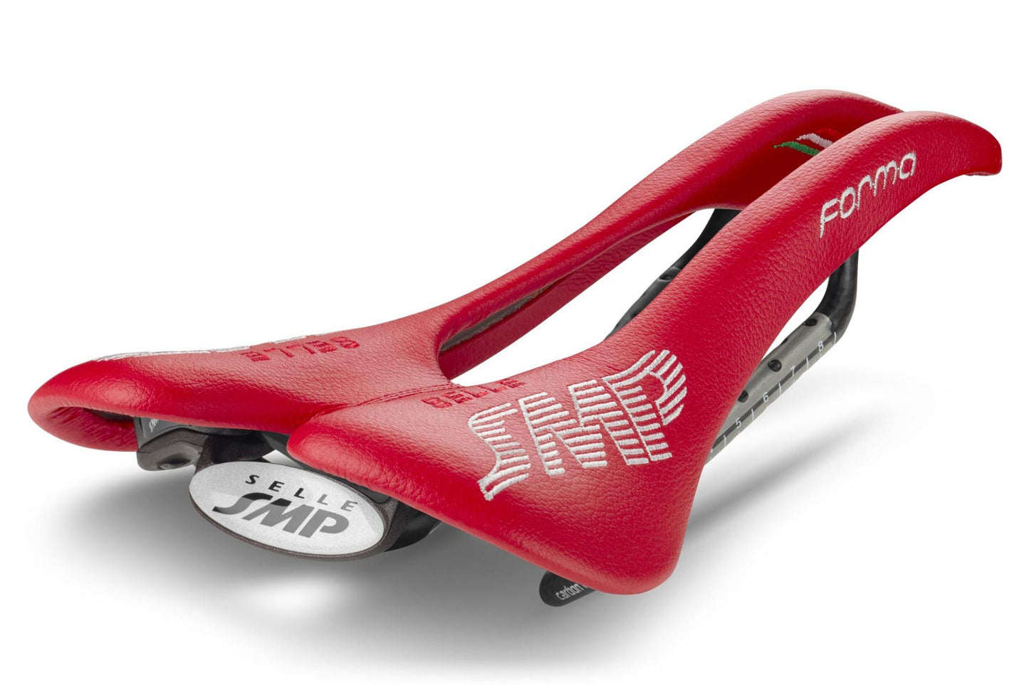Selle SMP Forma Saddle with Carbon Rails (Red)