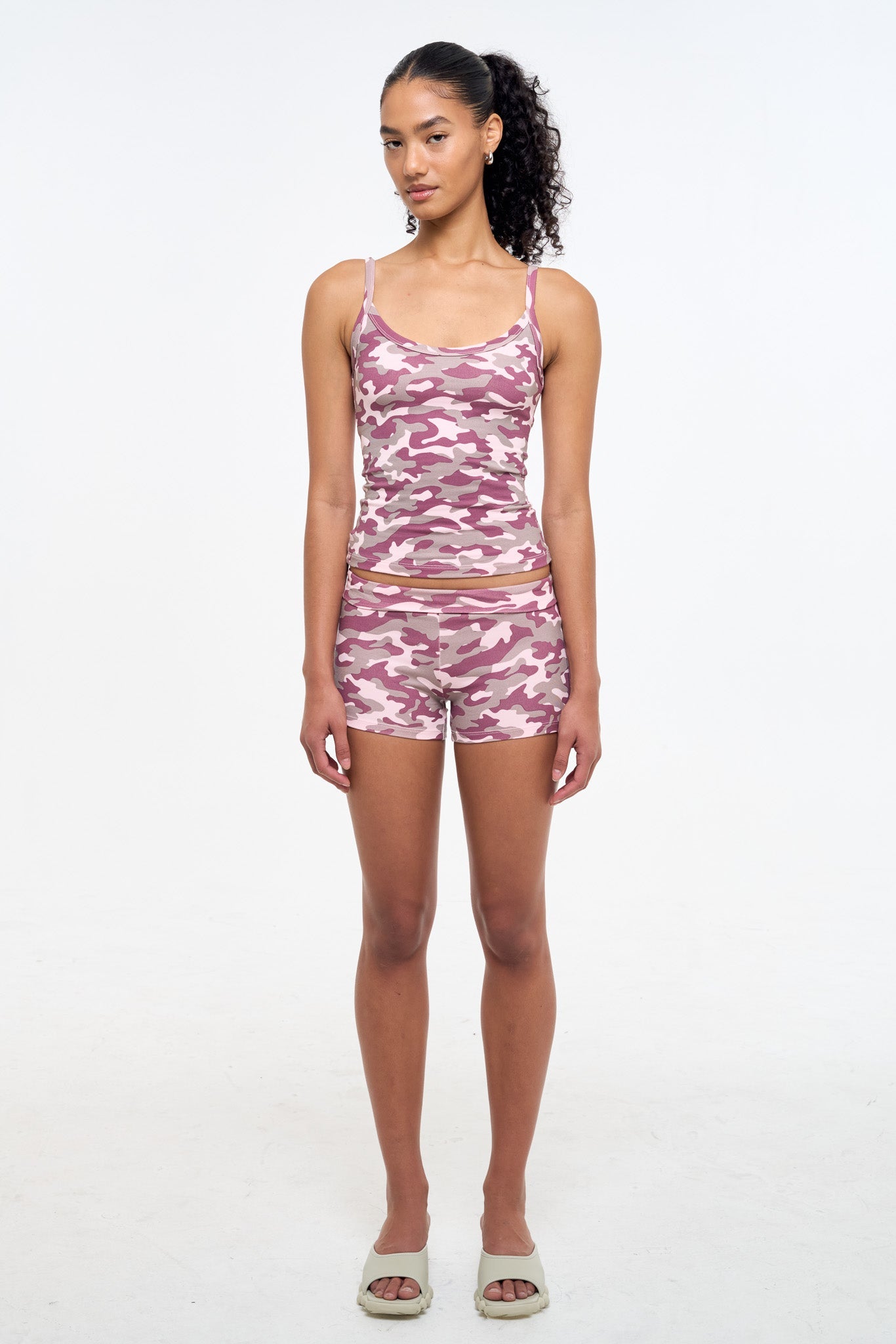 Camo Mini Shorts - Pink