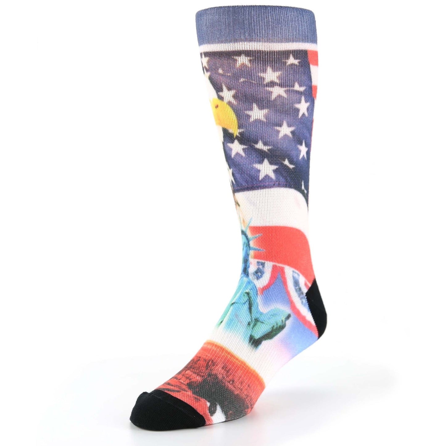 USA Patriotic Custom Print Men's Socks