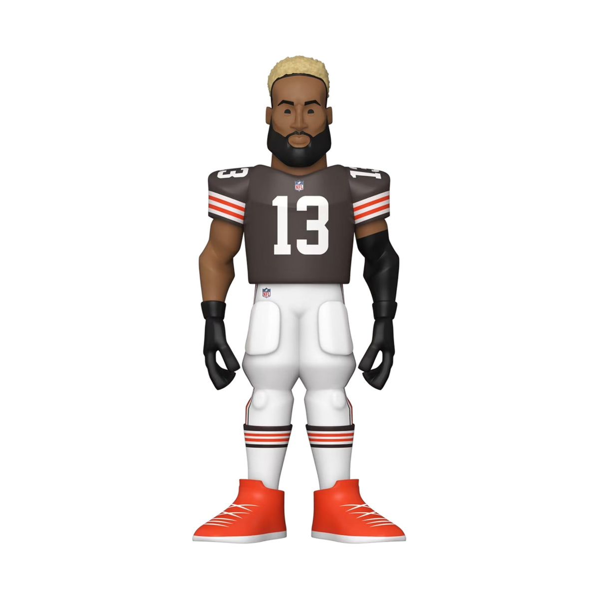 NFL Stars: Browns Odell Beckham Jr (Home Uniform) Funko Pop 5 Inch Vinyl Gold Figure