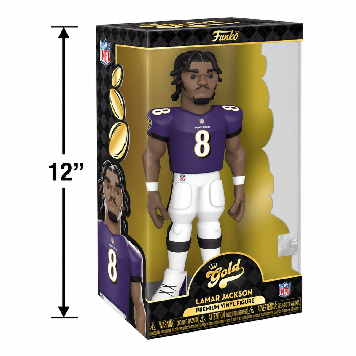 Funko Gold NFL: Lamar Jackson Baltimore Ravens 12-Inch Vinyl Figure