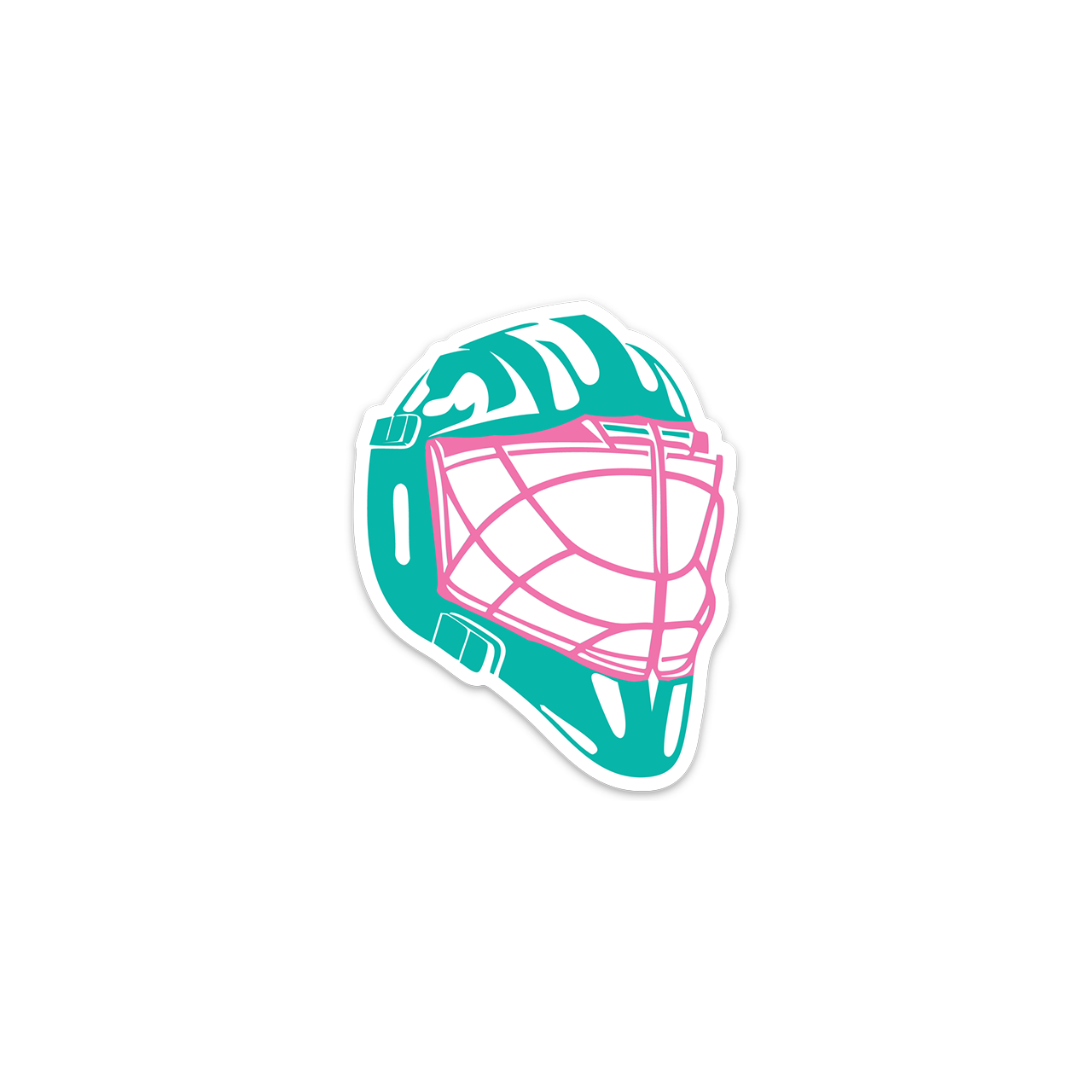 Colored Goalie Helmet Sticker