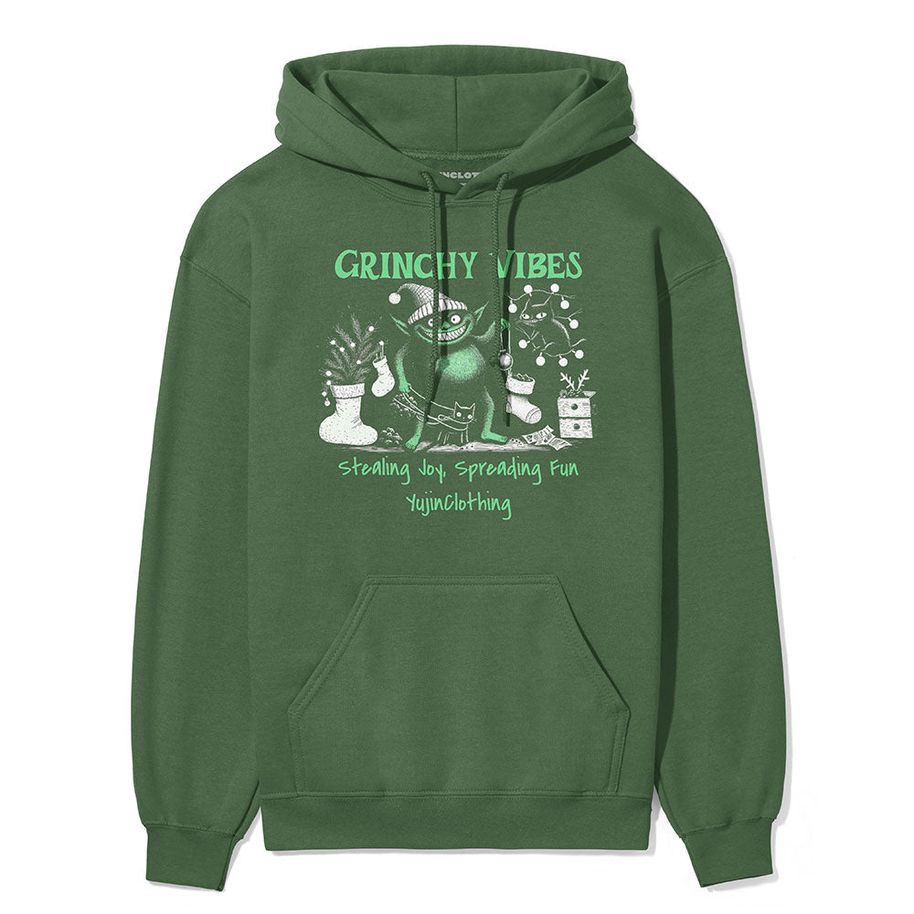 Grinchy Vibes Christmas Hoodie