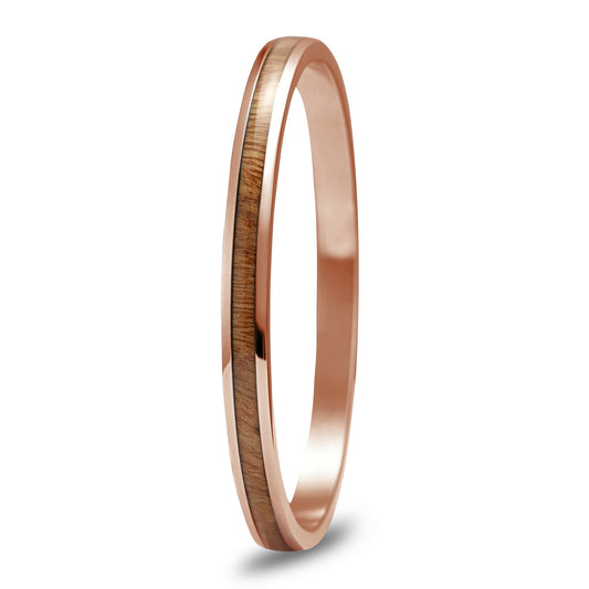 Gum Burl Bangle - Rose Gold