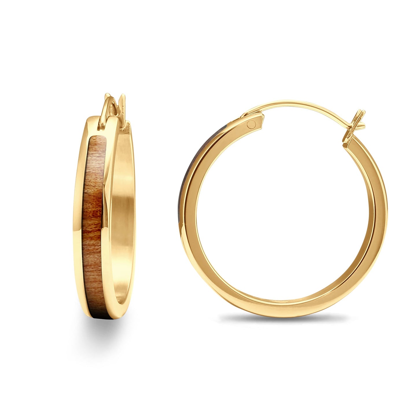 Gum Burl Hoop Earrings - Yellow Gold
