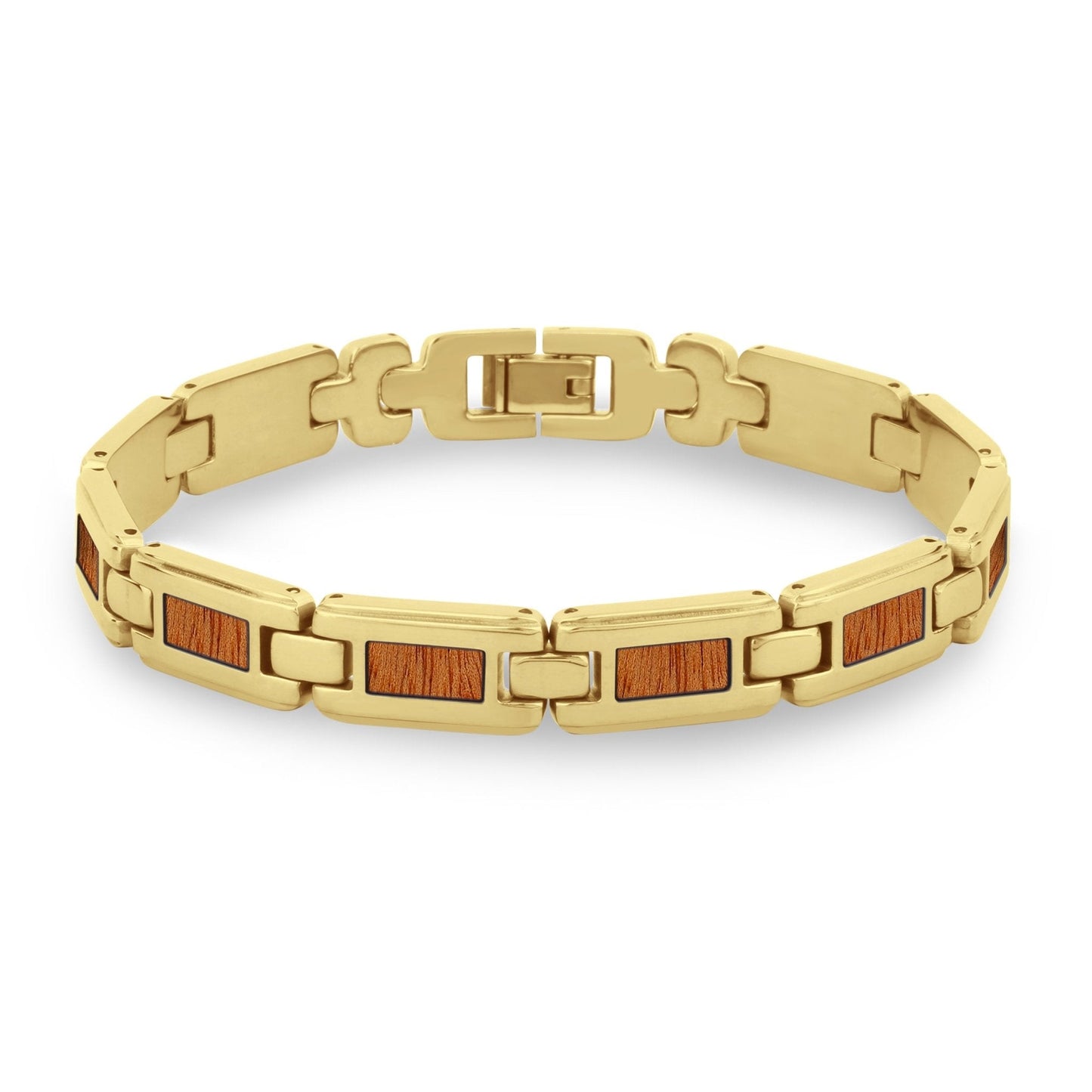 Gum Burl Ladies Link Bracelet - Yellow Gold