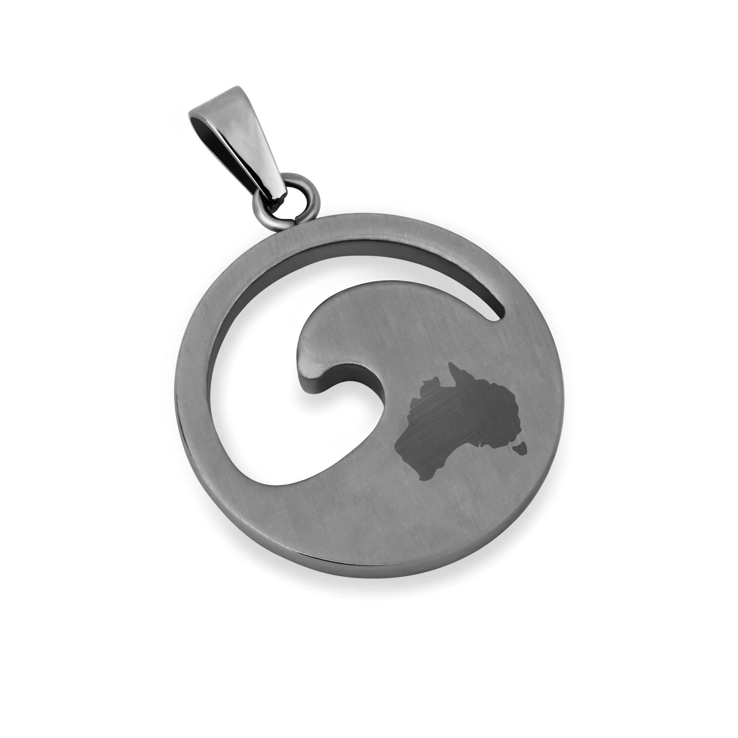 Gum Burl Wave Necklace - Gunmetal