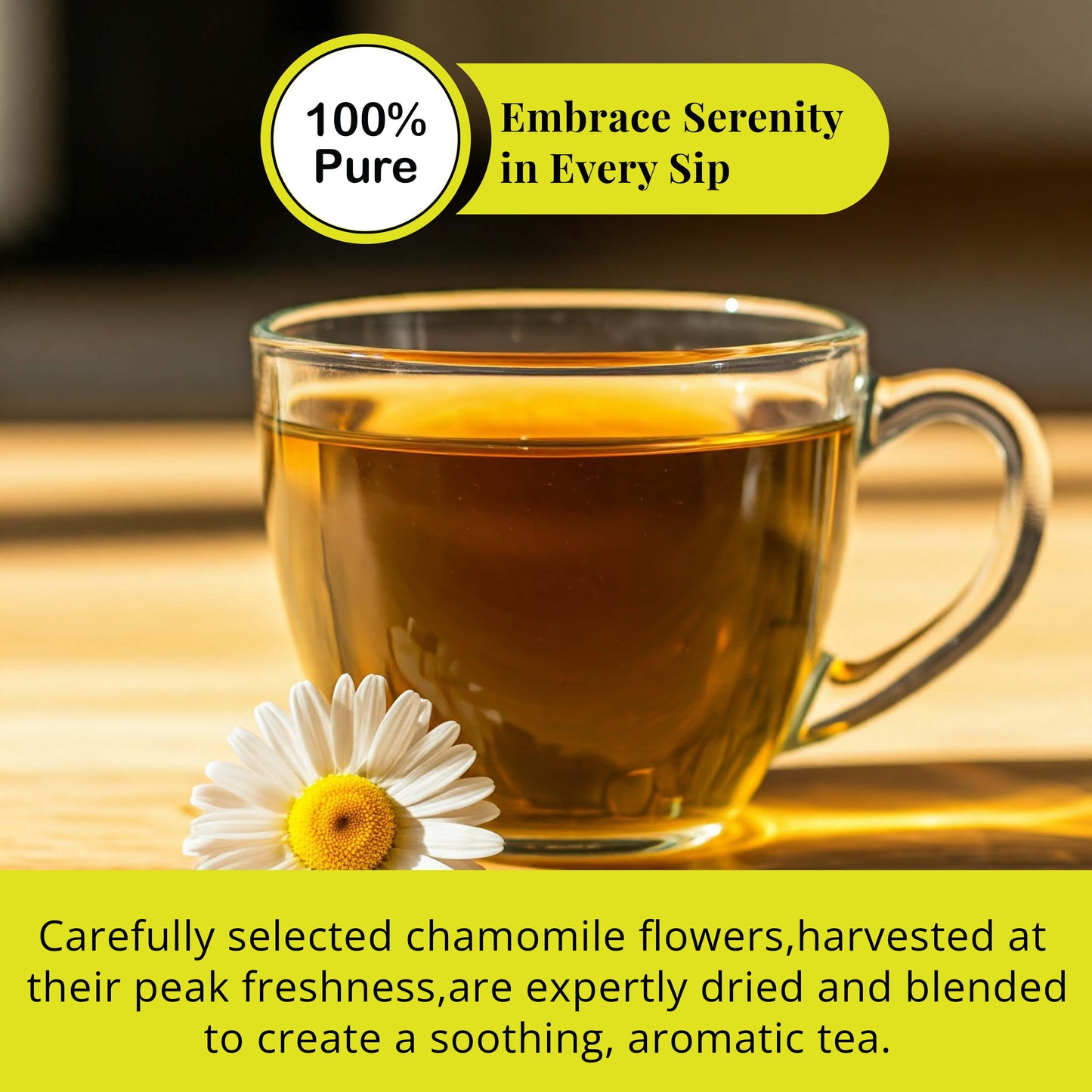 Akshit 75 Chamomile Tea Bags, Te de Manzanilla, - Pure Manzanilla Flowers, Caffeine Free