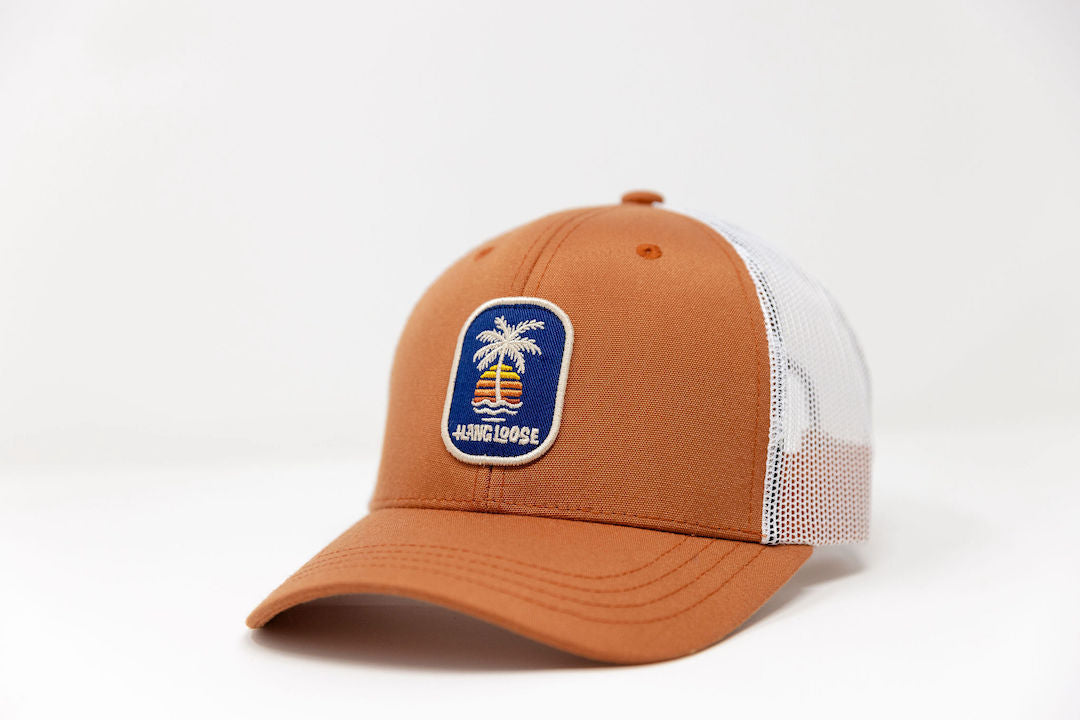 Palm Cap - Tangerine / Off White
