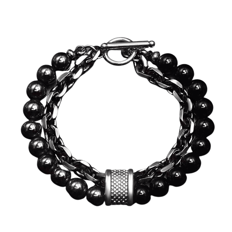 Hematite Lava Stone Bracelet