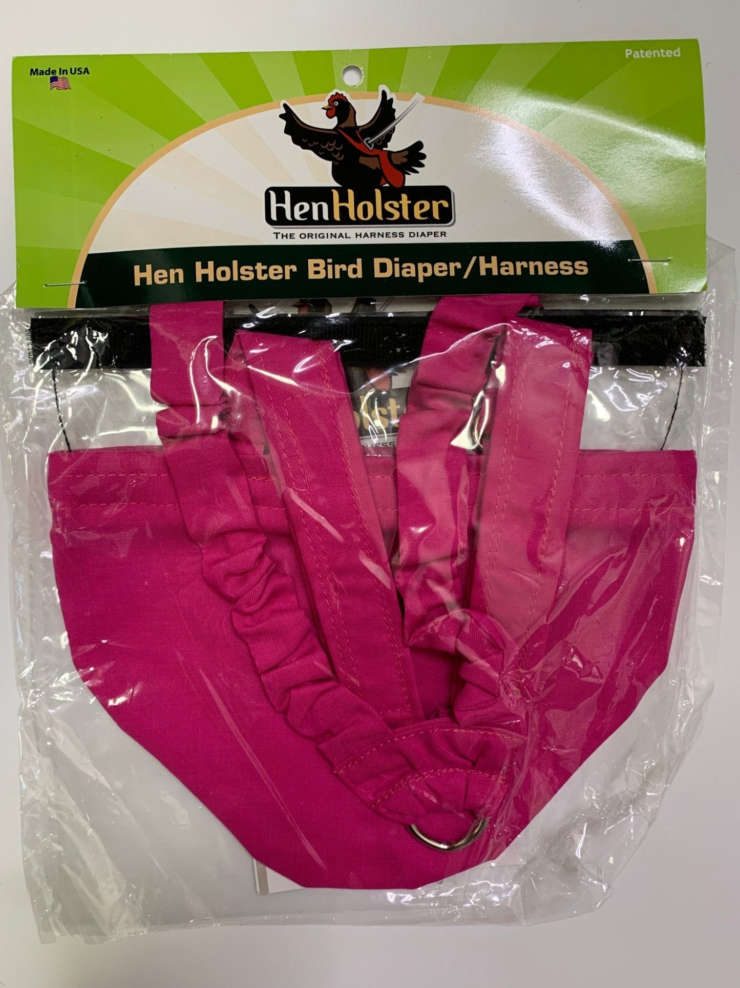 Hen Holster Bird Diaper/Harness (Hand-Made in USA) with Removable Vinyl Liner