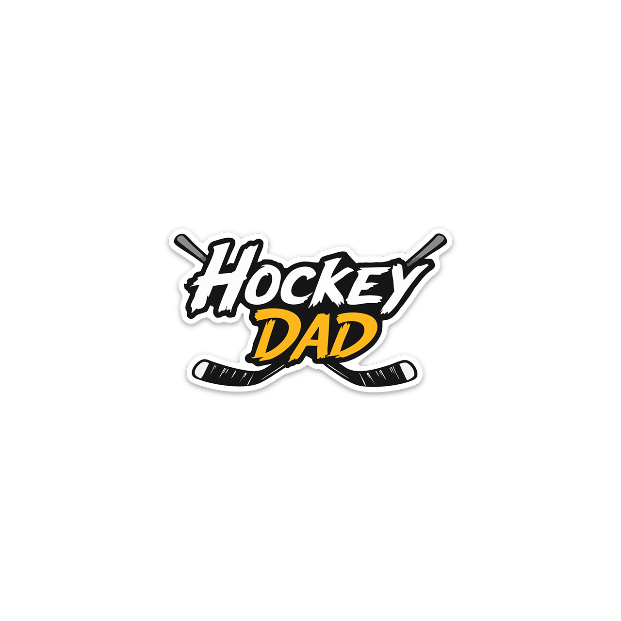 Hockey Dad Sticks Hockey Sticker