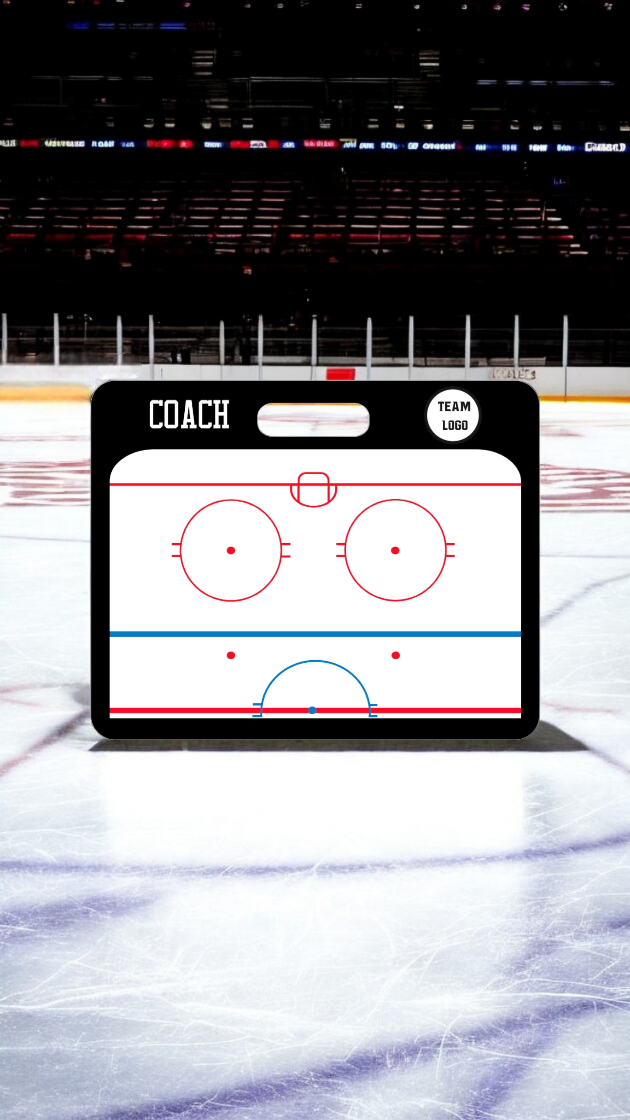 Custom Ice Hockey Magnetic Coaching Board 11.4'' x 9.4'' / 29 cm x 24 cm
