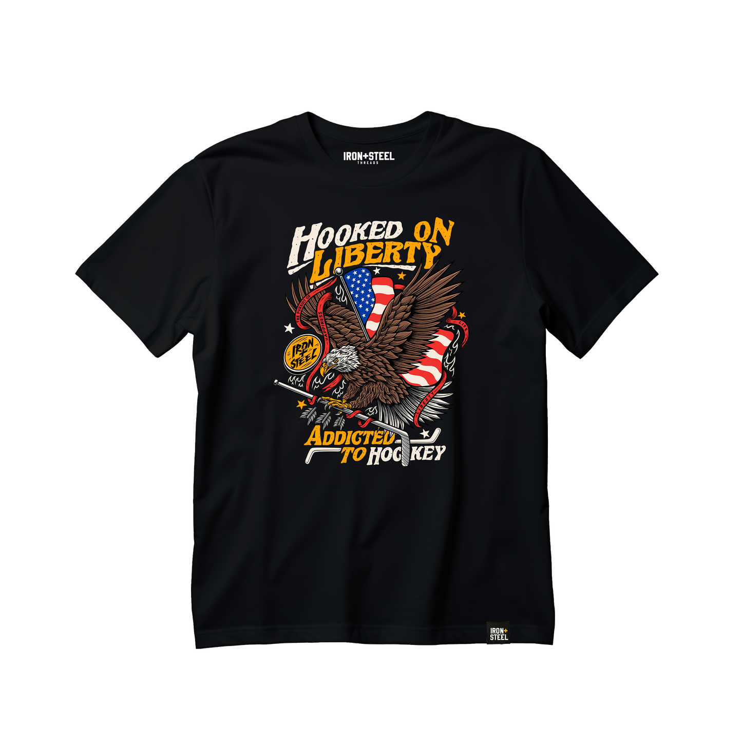 Hooked on Freedom Hockey Tee
