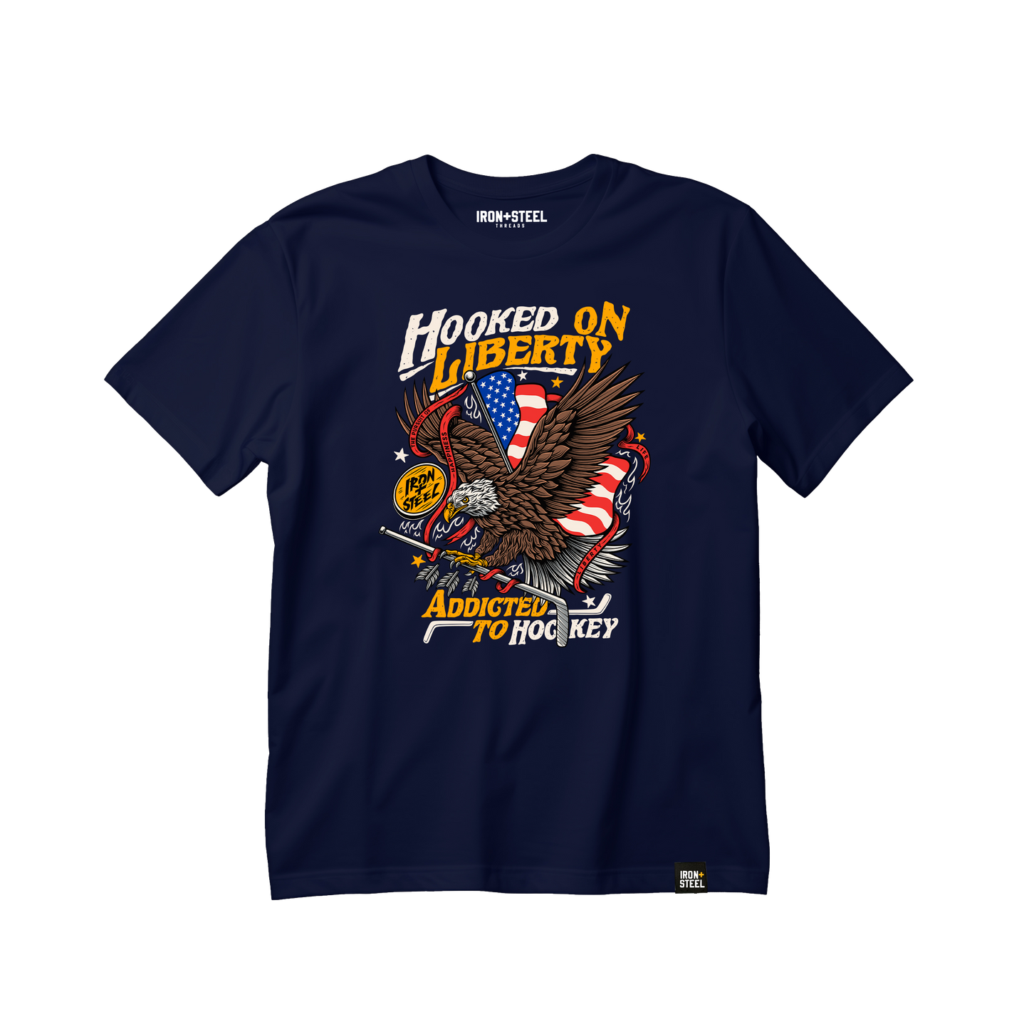 Hooked on Freedom Hockey Tee