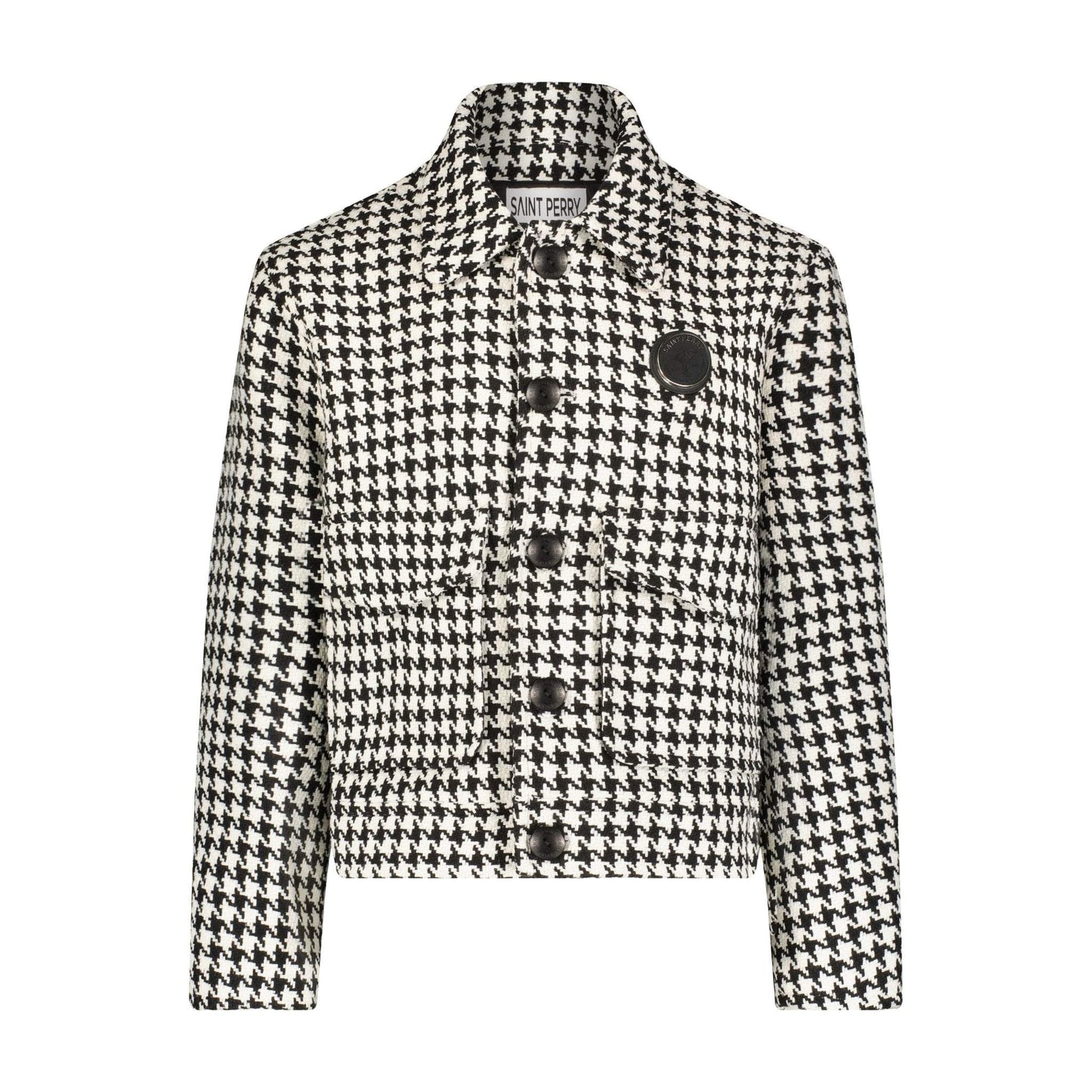 Houndstooth Boxy Fit Jacket