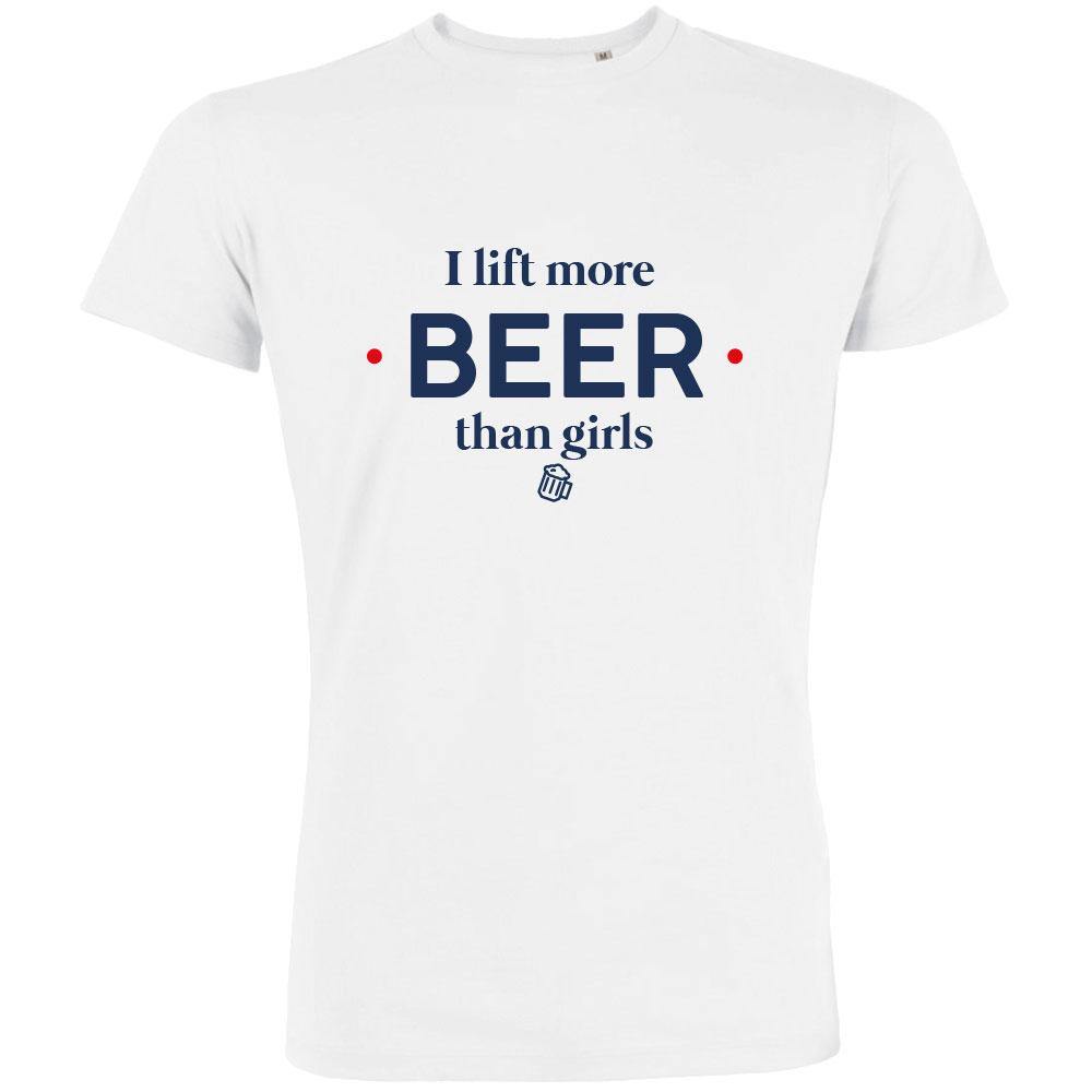 I Lift More Beer Than Girls Men's Organic Tee