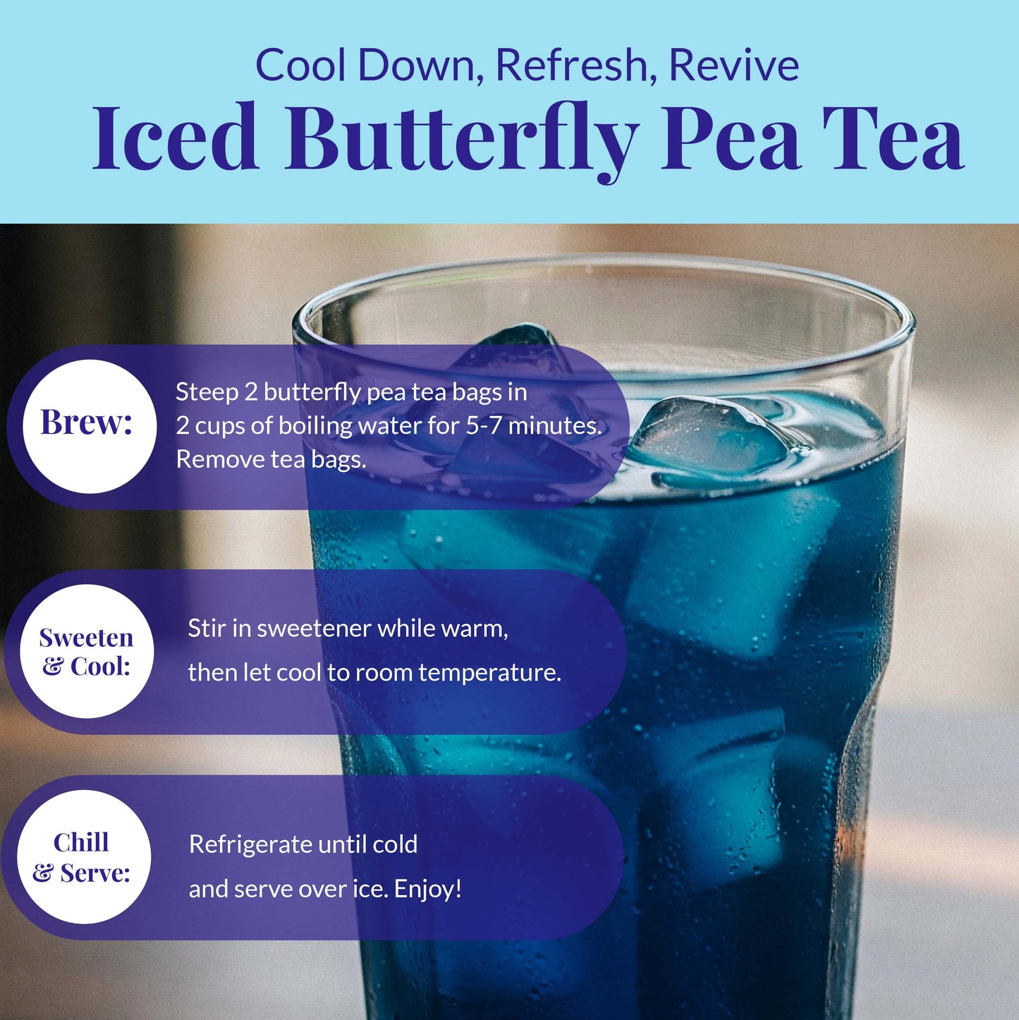 Akshit Butterfly Pea Flower ( Blue Tea ) - 75 Tea Bags, Natural Dried Butterfly Pea Flowers, Caffeine-Free, NON-GMO