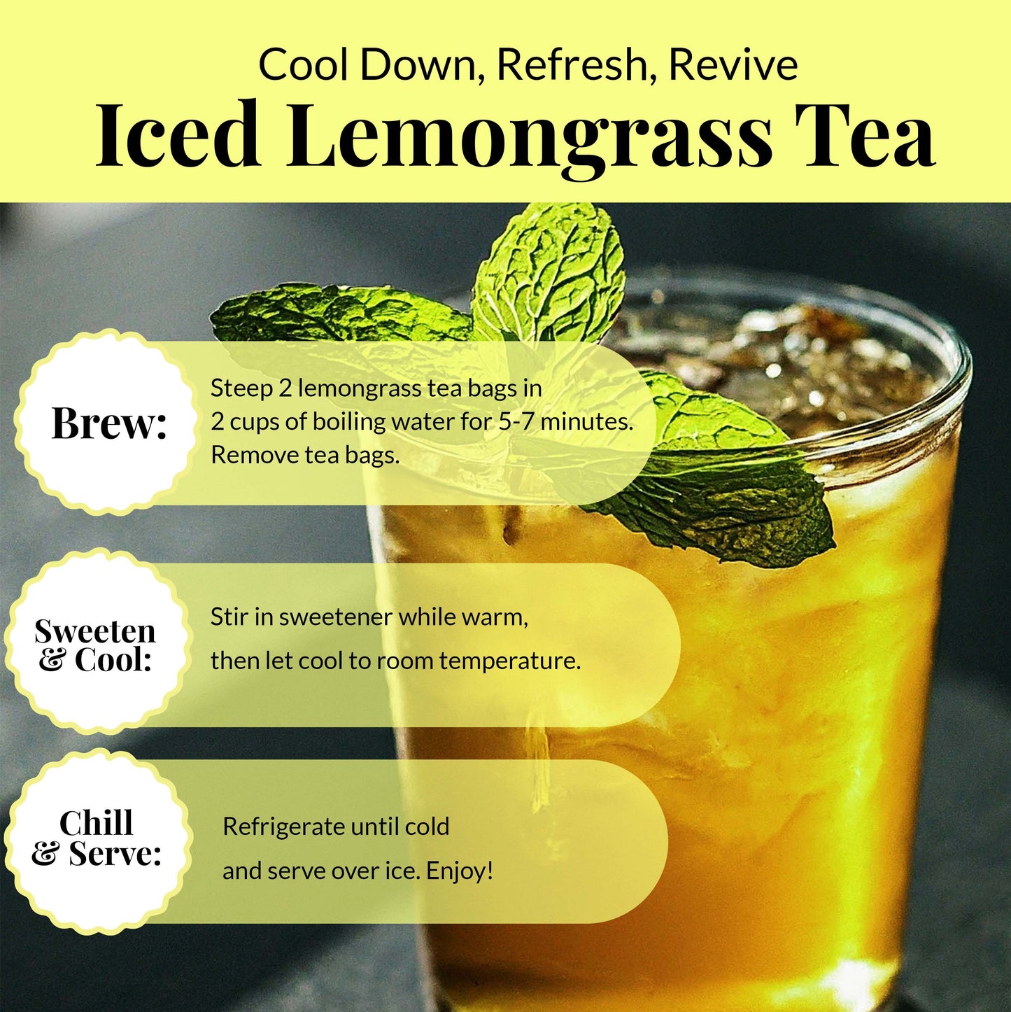 Akshit Lemongrass Tea | 75 Tea Bags from 100% Pure Lemongrass Leaves - Relaxing Tea, Brew Hot or Iced Tea | NON-GMO, Caffeine-Free.