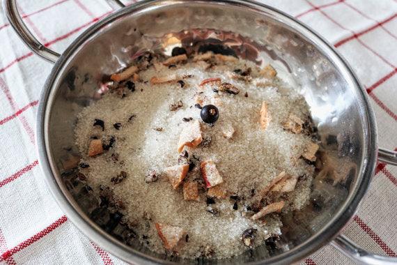 Juniper Apple infused artisan culinary sugar