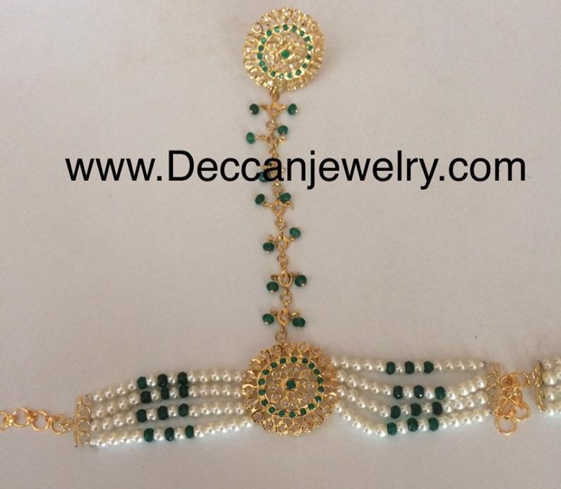 Trikha haathphool ( green) ( SHIPS IN 4 WEEKS )