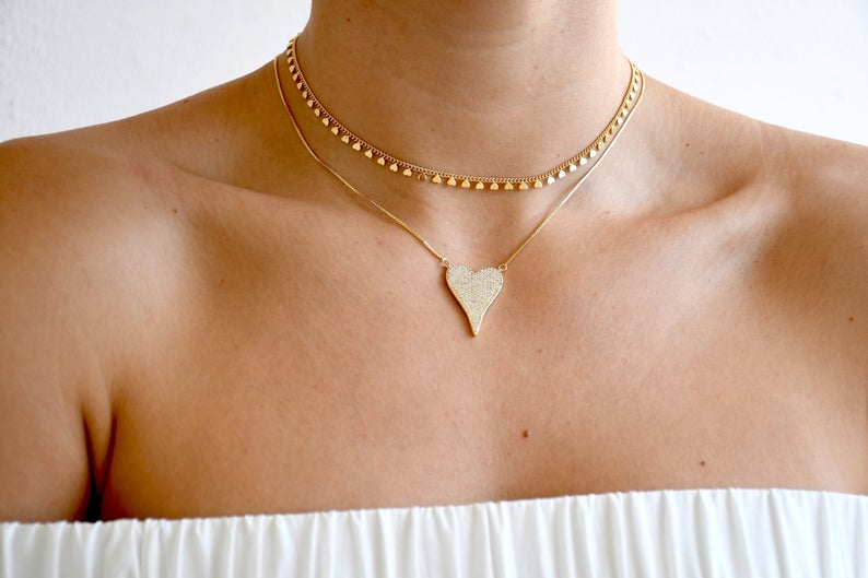 Pave Heart Set