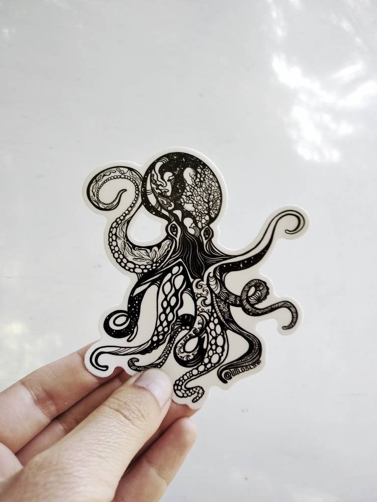 Poseidon the Octopus Sticker 4" sticker