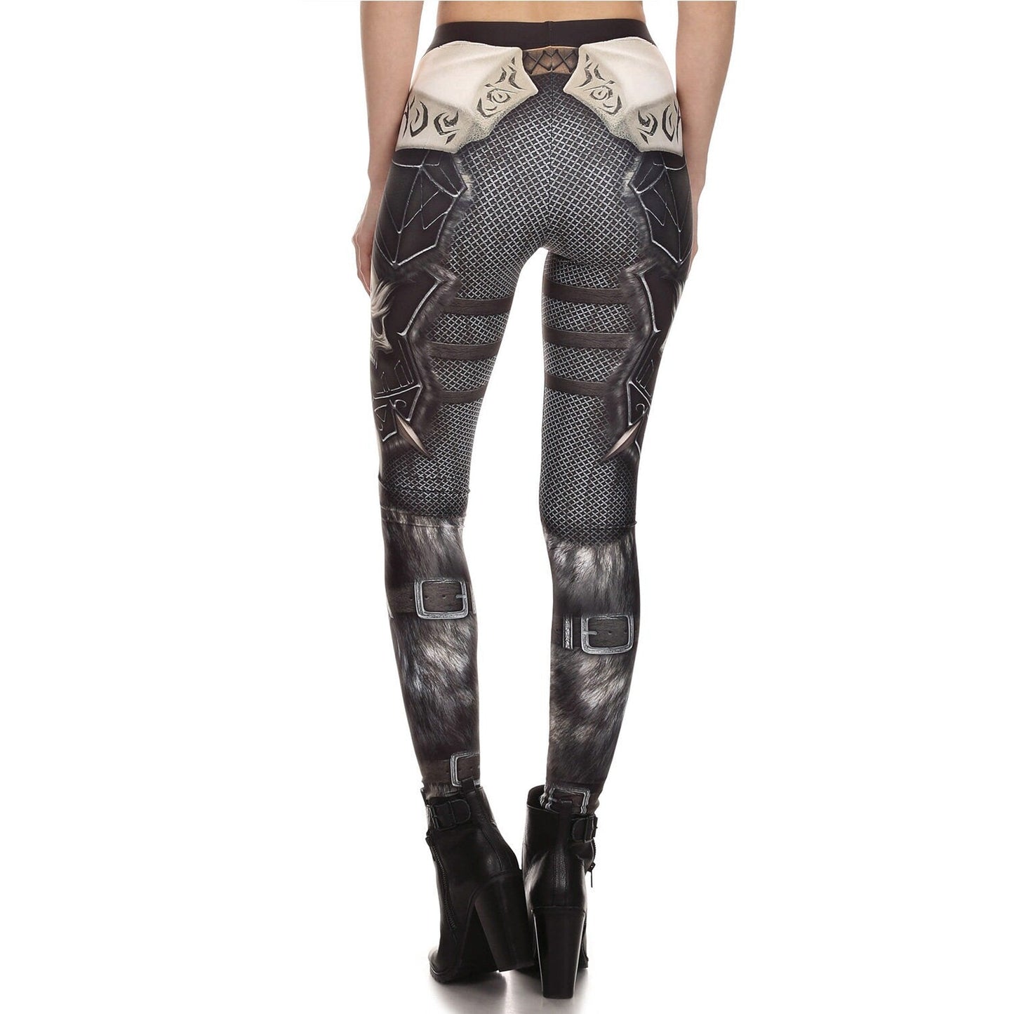 Warrior Armor Cosplay Leggings | Yoga Pants | Dark Gothic Stretchy