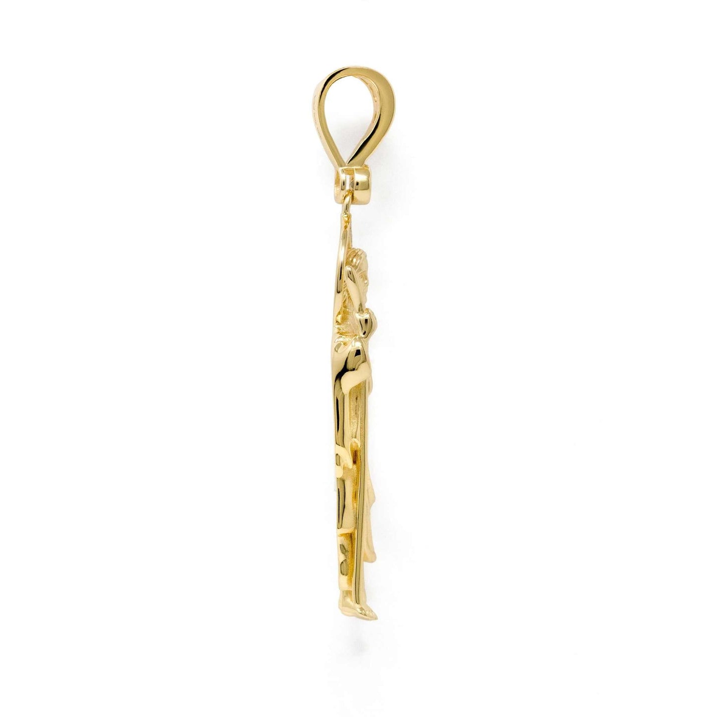 San Judas Tadeo Pendant - Solid 925 Sterling Silver/14K Gold