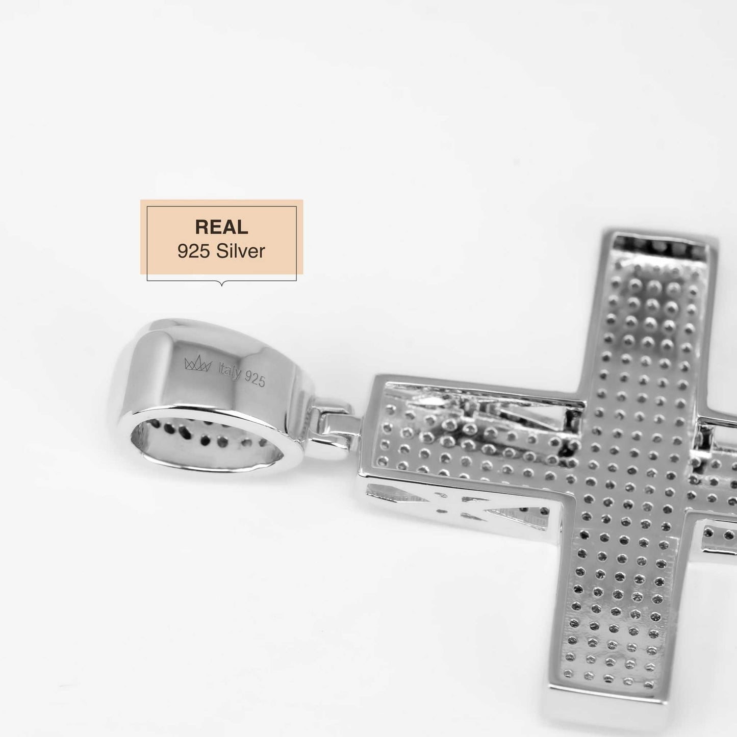 Moissanite 1.8 TCW Cross Religious Pendant 925 Sterling Silver