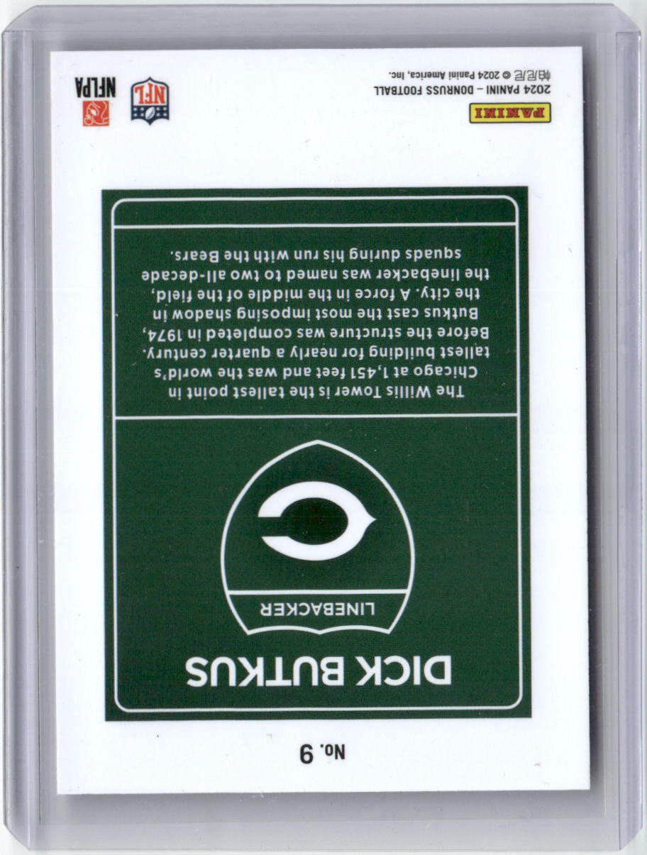 2024 Panini Donruss Downtown Dick Butkus #9 Case Hit Football Card