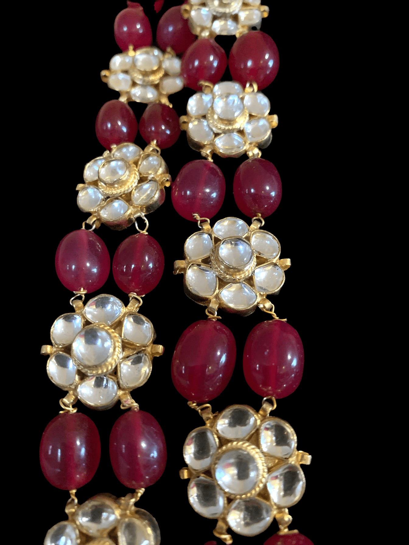 SAT4 Sumaina long necklace - Ruby (READY TO SHIP )